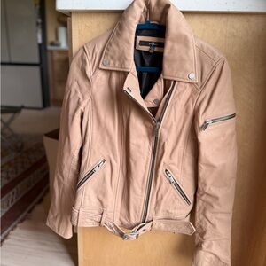 7 For All Mankind Pink Leather Jacket